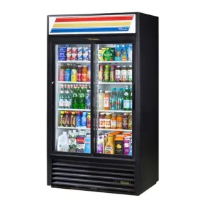 True GDM-37-HC-LD 44 Two Section Glass Door Merchandiser. (2) Sliding Doors. 115v