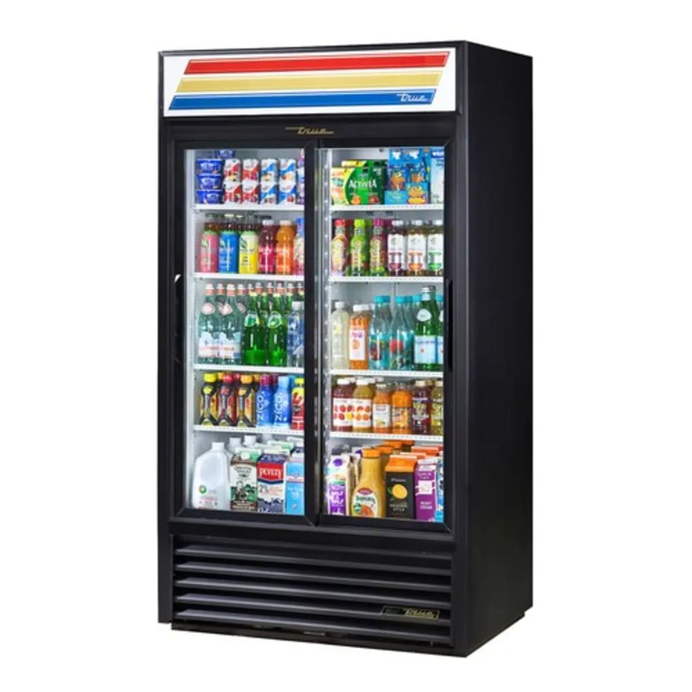 True GDM-37-HC-LD 44 Two Section Glass Door Merchandiser. (2) Sliding Doors. 115v