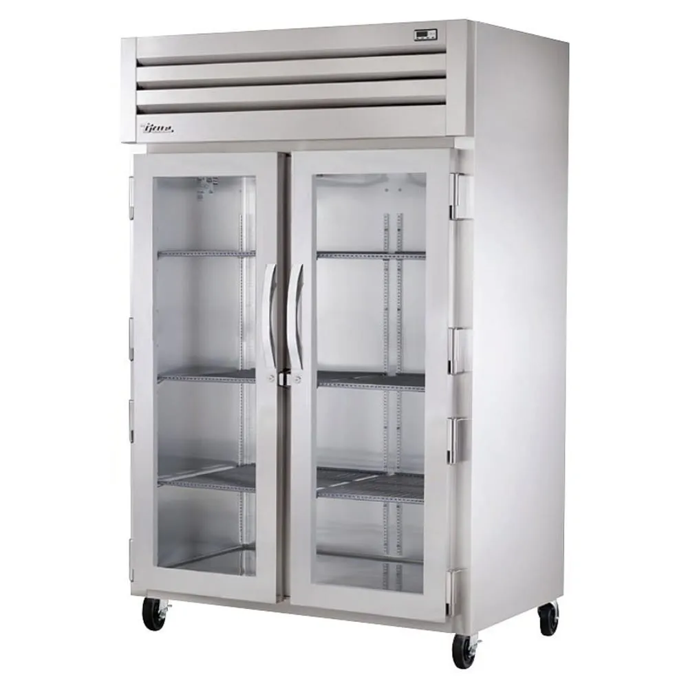 True STA2R-2G-HC 52 3/5 Two Section Reach In Refrigerator. (2) Left/Right Hinge Glass Doors. 115v