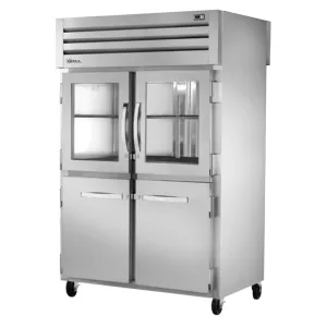 True STA2RPT-2HG/2HS-2S-HC 52 3/5 Two Section Pass Thru Refrigerator. (2) Glass Doors. (2) Solid Doors. Left/Right Hinge. 115v