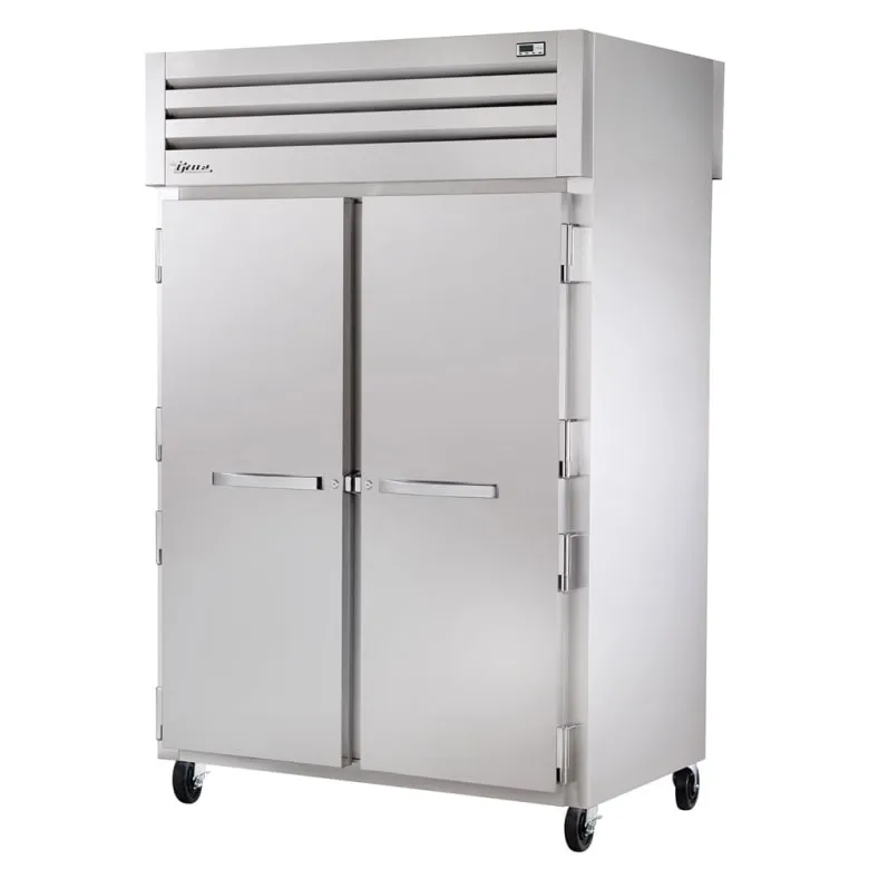 True STA2RPT-2S-2G-HC 52 3/5 Two Section Pass Thru Refrigerator. (2) Left/Right Hinge Solid Doors. 115v