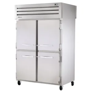 True STA2RPT-4HS-2G-HC 52 3/5 Two Section Pass Thru Refrigerator. (4) Left/Right Hinge Solid Doors. 115v