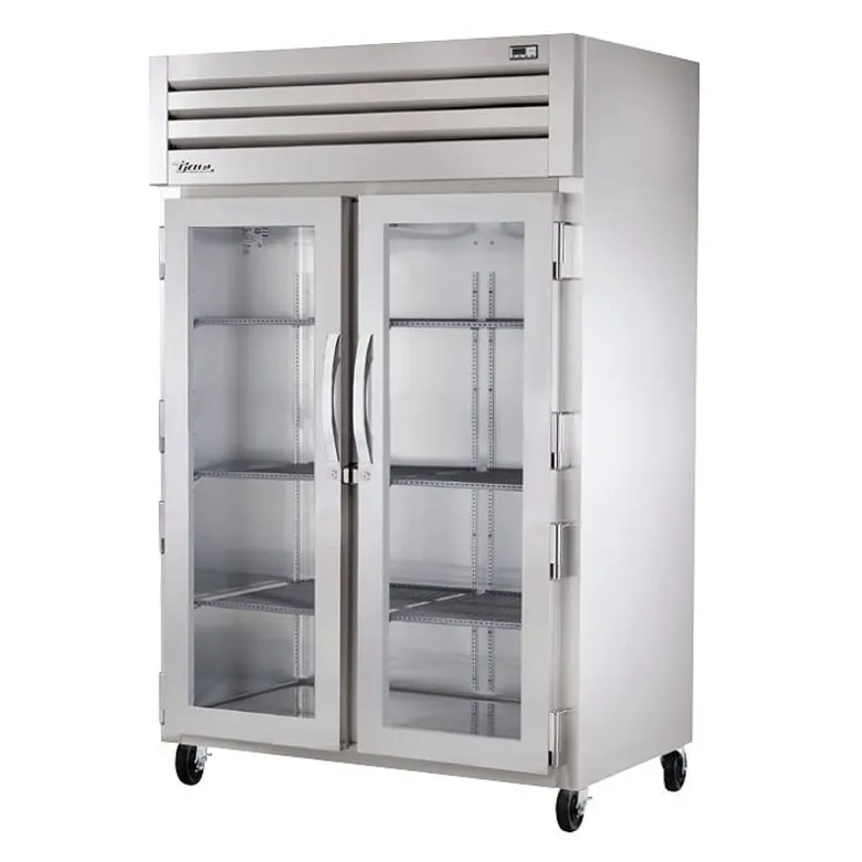 True STG2R-2G-HC 52 3/5 Two Section Reach In Refrigerator. (2) Left/Right Hinge Glass Doors. 115v