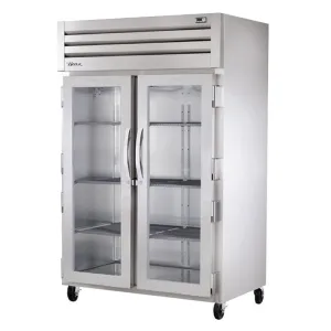 True STG2R-2G-HC 52 3/5 Two Section Reach In Refrigerator. (2) Left/Right Hinge Glass Doors. 115v