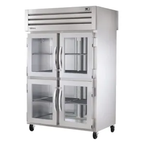 True STG2R-4HG-HC 52 3/5 Two Section Reach In Refrigerator. (4) Left/Right Hinge Glass Doors. 115v