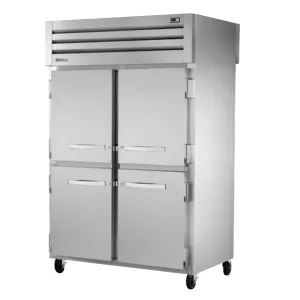 True STG2RPT-4HS-2S-HC 52 3/5 Two Section Pass Thru Refrigerator. (4) Left/Right Hinge Solid Doors. 115v