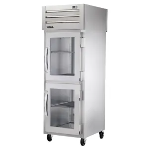 True STR1RPT-2HG-1S-HC 27 1/2 One Section Pass Thru Refrigerator. (2) Right Hinge Glass Doors. 115v