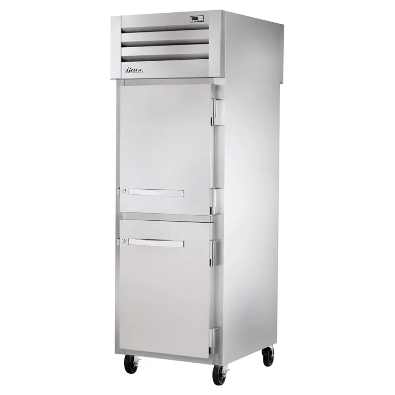 True STR1RPT-2HS-1S-HC 27 1/2 One Section Pass Thru Refrigerator. (2) Right Hinge Solid Doors. 115v