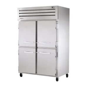 True STR2R-4HS-HC 52 3/5 Two Section Reach In Refrigerator. (4) Left/Right Hinge Solid Doors. 115v