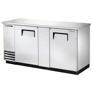 True TBB-3-S-HC. Commercial 69 Bar Refrigerator - 2 Swinging Solid Doors. Stainless. 115v