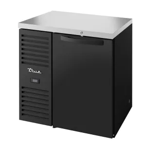 True TBR32-RISZ1-L-B-S-1 32 Bar Refrigerator - 1 Swinging Solid Door. Black. 115v