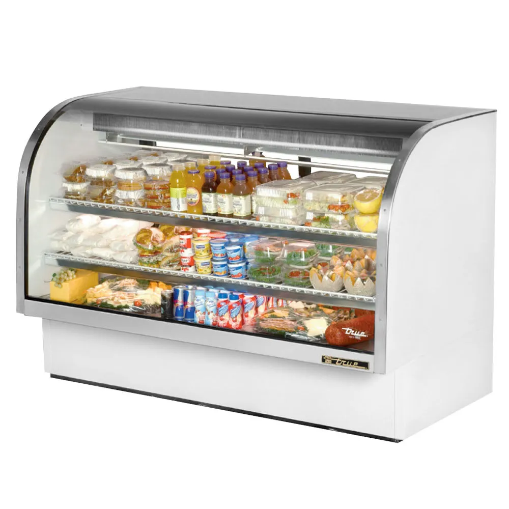 True TCGG-72-HC-LD 72 Full Service Deli Case w/ Curved Glass - (3) Levels. 115v