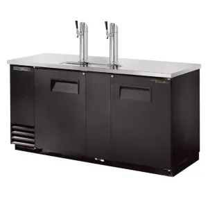 True TDD-3-HC 69 Kegerator Beer Dispenser w/ (3) Keg Capacity - (2) Columns. Black. 115v