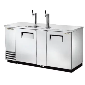 True TDD-3-S-HC 69 Kegerator Beer Dispenser w/ (3) Keg Capacity - (2) Columns. Stainless. 115v