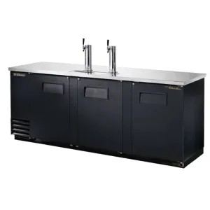 True TDD-4-HC 90 Kegerator Beer Dispenser w/ (4) Keg Capacity - (2) Columns. Black. 115v