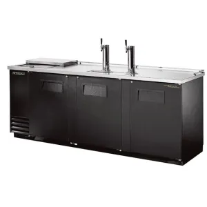 True TDD-4CT-HC 90 Kegerator Beer Dispenser w/ (4) Keg Capacity - (2) Columns. Black. 115v