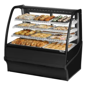 True TDM-DC-48-GE/GE-B-W 48 1/4 Full Service Dry Bakery Case w/ Curved Glass - (4) Levels. 115v