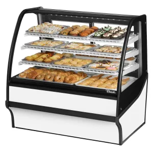 True TDM-DC-48-GE/GE-W-W 48 1/4 Full Service Dry Bakery Case w/ Curved Glass - (4) Levels. 115v