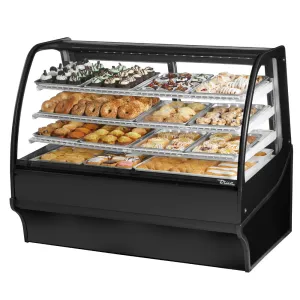 True TDM-DC-59-GE/GE-B-W 59 1/4 Full Service Dry Bakery Case w/ Curved Glass - (4) Levels. 115v