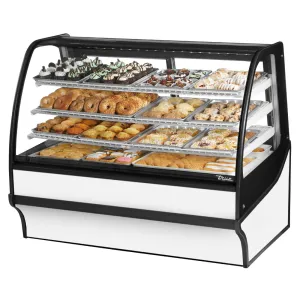 True TDM-DC-59-GE/GE-W-W 59 1/4 Full Service Dry Bakery Case w/ Curved Glass - (4) Levels. 115v