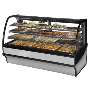 True TDM-DC-77-GE/GE-S-S 77 1/4 Full Service Dry Bakery Case w/ Curved Glass - (4) Levels. 115v