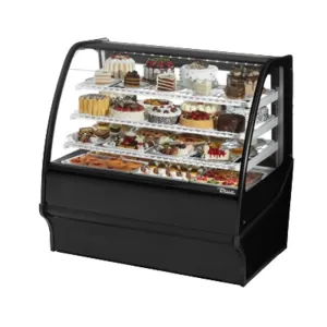 True TDM-R-48-GE/GE-S-S 48 1/4 Full Service Bakery Case w/ Curved Glass - (4) Levels. 115v