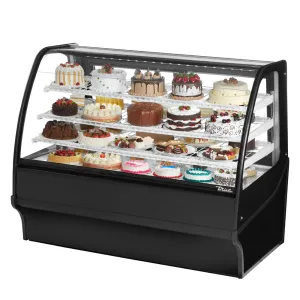 True TDM-R-59-GE/GE-B-W 59 1/4 Full Service Bakery Case w/ Curved Glass - (4) Levels. 115v