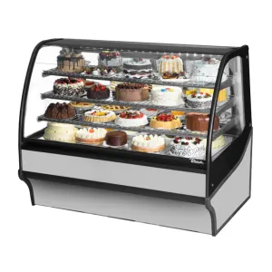 True TDM-R-59-GE/GE-S-S 59 1/4 Full Service Bakery Case w/ Curved Glass - (4) Levels. 115v