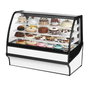 True TDM-R-59-GE/GE-S-W 59 1/4 Full Service Bakery Case w/ Curved Glass - (4) Levels. 115v