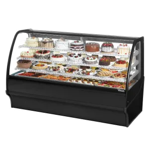 True TDM-R-77-GE/GE-B-W 77 1/4 Full Service Bakery Case w/ Curved Glass - (4) Levels. 115v