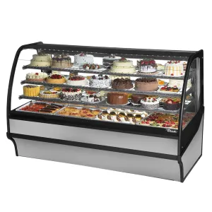 True TDM-R-77-GE/GE-S-S 77 1/4 Full Service Bakery Case w/ Curved Glass - (4) Levels. 115v