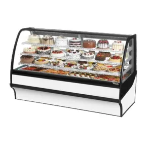 True TDM-R-77-GE/GE-S-W 77 1/4 Full Service Bakery Case w/ Curved Glass - (4) Levels. 115v