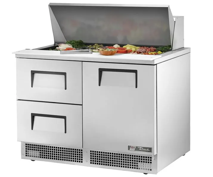 True TFP-48-18M-D-2. Commercial 48 Sandwich/Salad Prep Table w/ Refrigerated Base. 115v