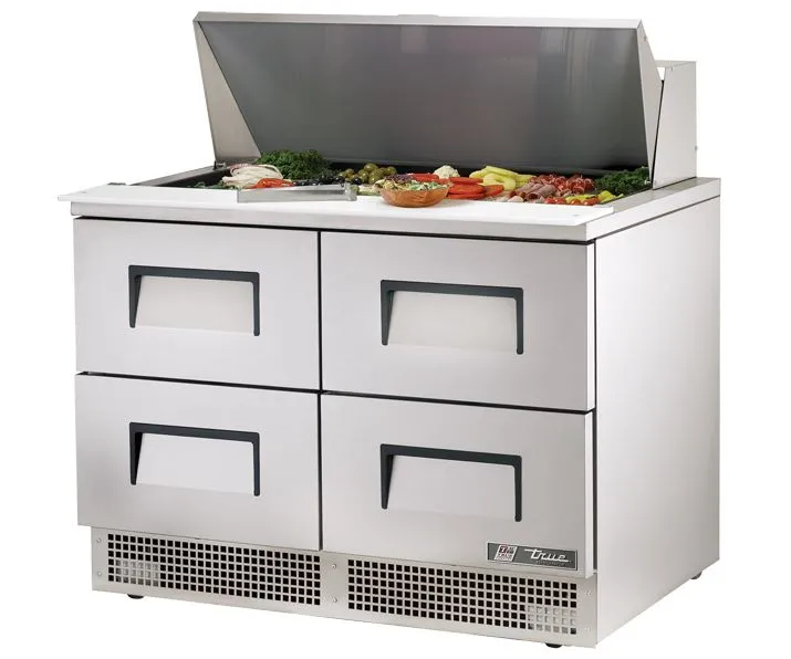 True TFP-48-18M-D-4. Commercial 48 Sandwich/Salad Prep Table w/ Refrigerated Base. 115v