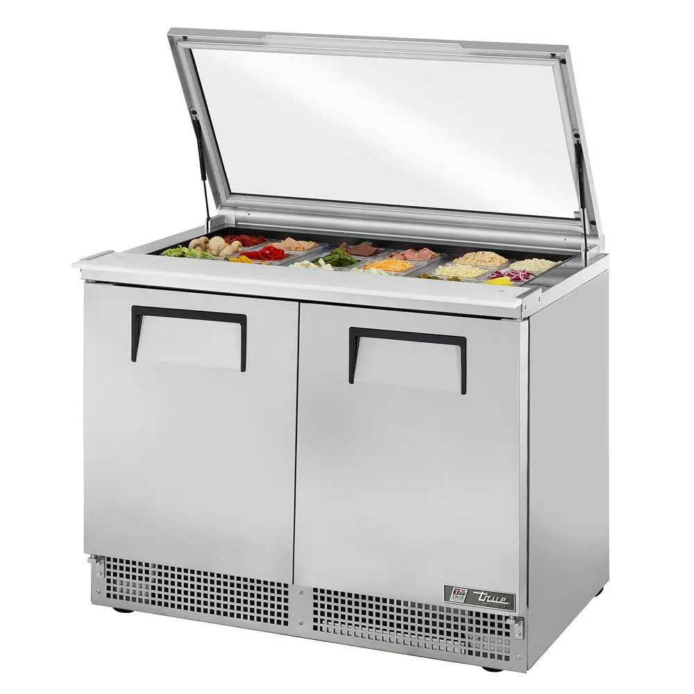 True TFP-48-18M-FGLID. Commercial 48 Sandwich/Salad Prep Table w/ Refrigerated Base. 115