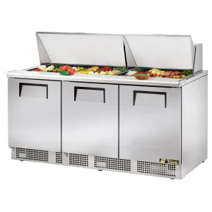 True TFP-72-30M. Commercial 72 Sandwich/Salad Prep Table w/ Refrigerated Base. 115v
