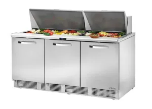 True TFP-72-30M~SPEC3. Commercial 72 Three Section Mega Top Sandwich Prep Table. 30 Pan. 6 Drawers