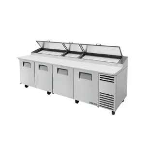 True TPP-AT-119-HC. Commercial 119 Pizza Prep Table w/ Refrigerated Base. 115v