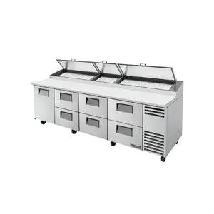 True TPP-AT-119D-6-HC. Commercial 119 Pizza Prep Table w/ Refrigerated Base. 115v