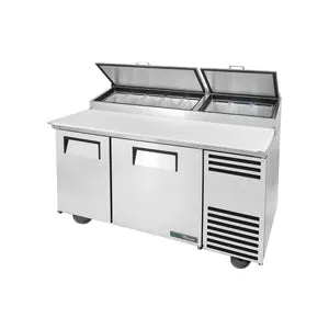 True TPP-AT-60-HC. Commercial 60 Pizza Prep Table w/ Refrigerated Base. 115v
