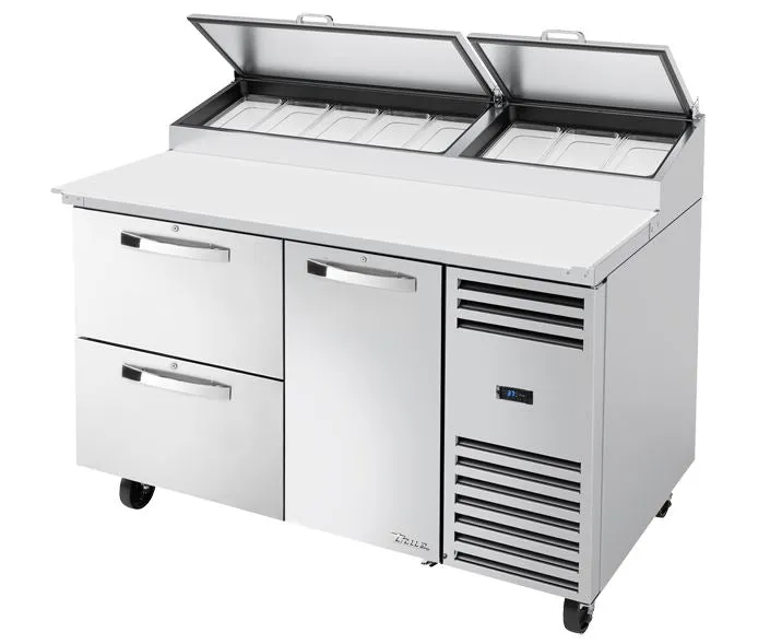True TPP-AT-60D-2-HC~SPEC3. Commercial 60.25 W Two Section SPEC SERIES Pizza Prep - 115 Volts