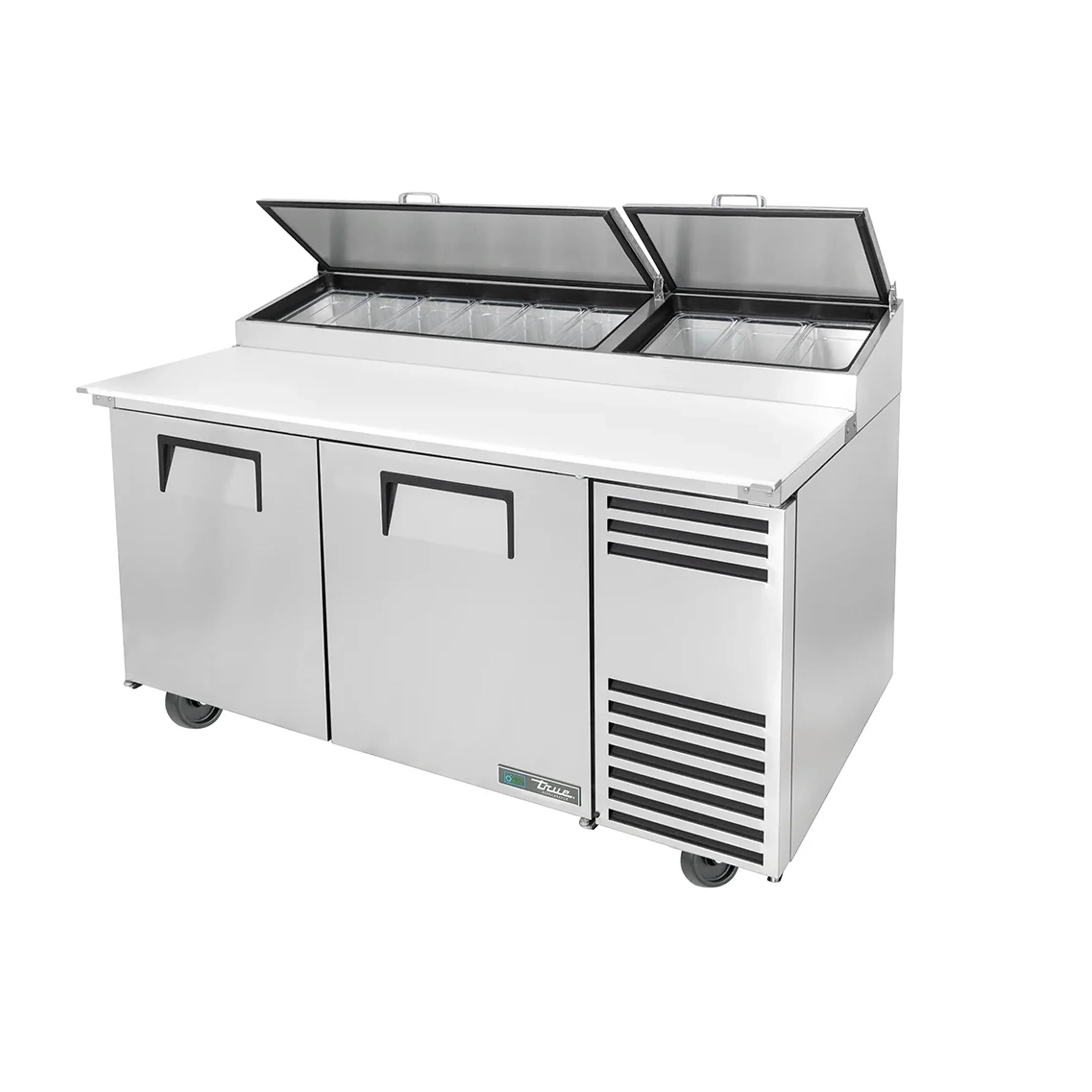 True TPP-AT-67-HC. Commercial 67 Pizza Prep Table w/ Refrigerated Base