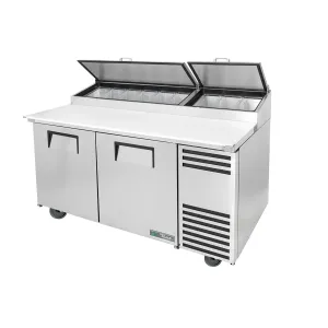 True TPP-AT-67-HC. Commercial 67 Pizza Prep Table w/ Refrigerated Base