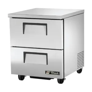 True TUC-27D-2-HC. Commercial 27 W Undercounter Refrigerator w/ (1) Section & (2) Drawers. 115v