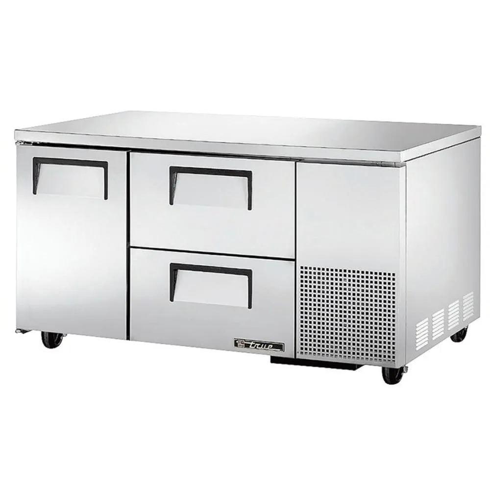 True TUC-60-32D-2-HC 60 W Undercounter Refrigerator w/ (2) Sections. (2) Drawers & (1) Door. 115v