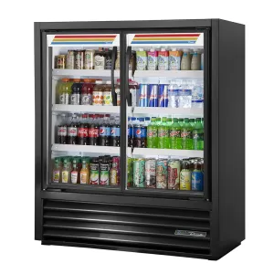 True TVM-48SL-54-HC~VM01 47 Two Section Glass Door Merchandiser. (2) Left/Right Hinge Doors. 115v