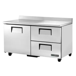 True TWT-60D-2-HC 60 Worktop Refrigerator w/ (2) Sections. 115v