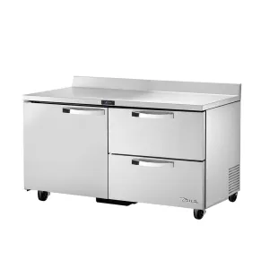 True TWT-60D-2-HC~SPEC3 60 Worktop Refrigerator w/ (2) Sections. (1) Door & (2) Drawers. 115v