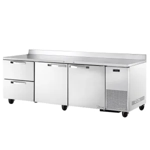 True TWT-93D-2-HC~SPEC3 93 Worktop Refrigerator w/ (3) Sections. (2) Doors & (2) Drawers. 115v