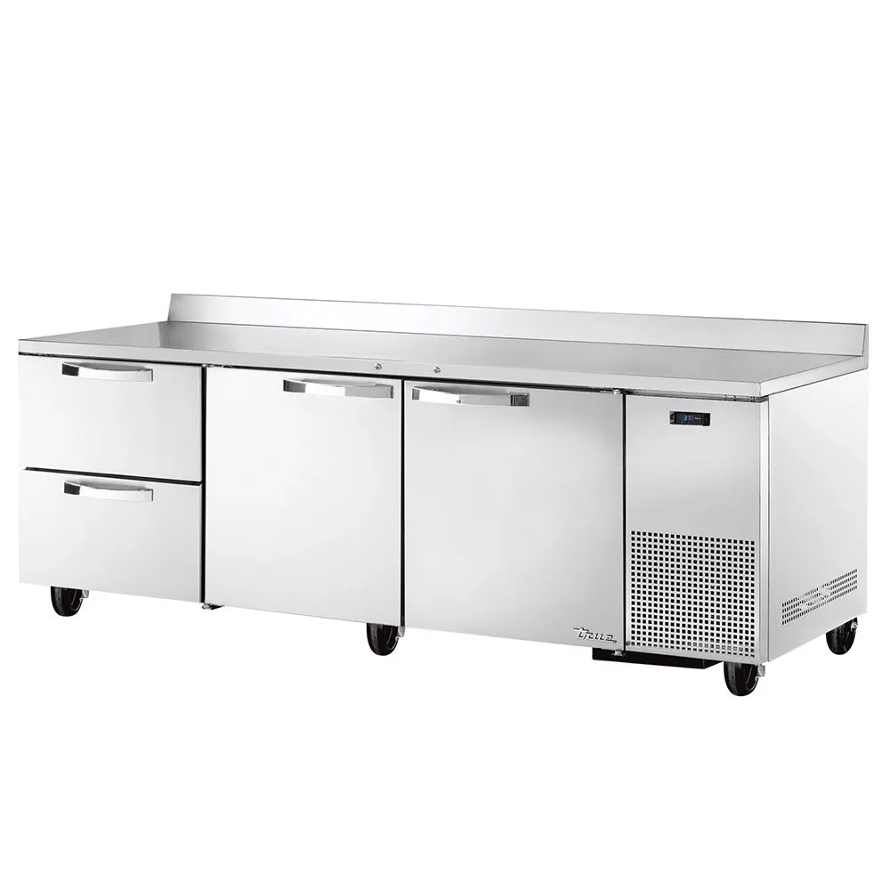 True TWT-93D-2-HC~SPEC3 93 Worktop Refrigerator w/ (3) Sections. (2) Doors & (2) Drawers. 115v